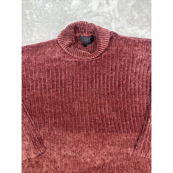 Women’s August Silk Knits Turtle Neck Sweater Catharine Lover Red Size Medium - Picture 7 of 14